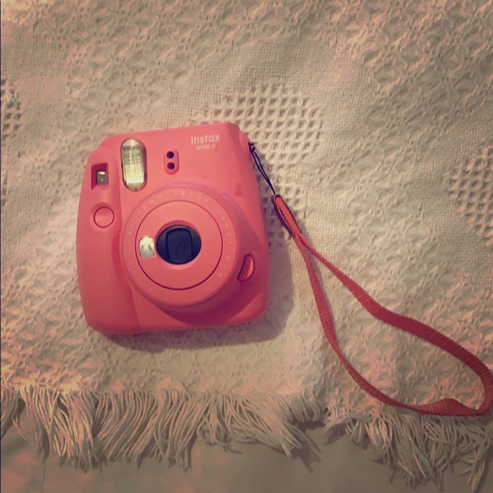 Pink instax camera